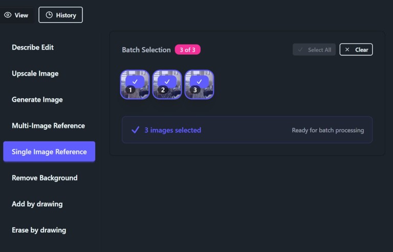 All images selected in editor