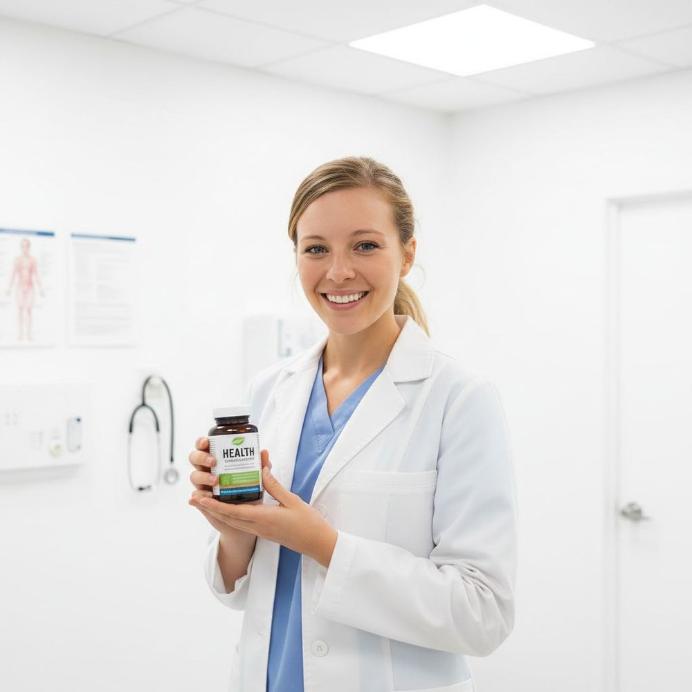 AI marketing image in clinical healthcare setting